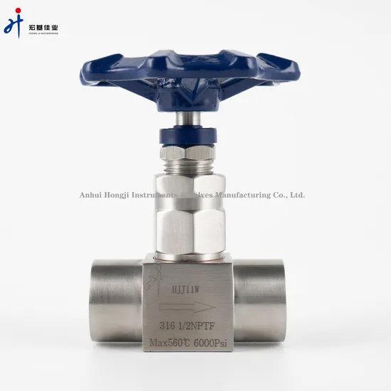 Vanne à pointeau de dosage de haute précision 304ss avec connexions 1/4