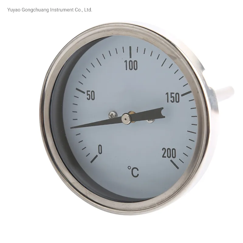 Thermomètre bimétallique industriel de haute qualité de l'acier inoxydable 2.5inch 0